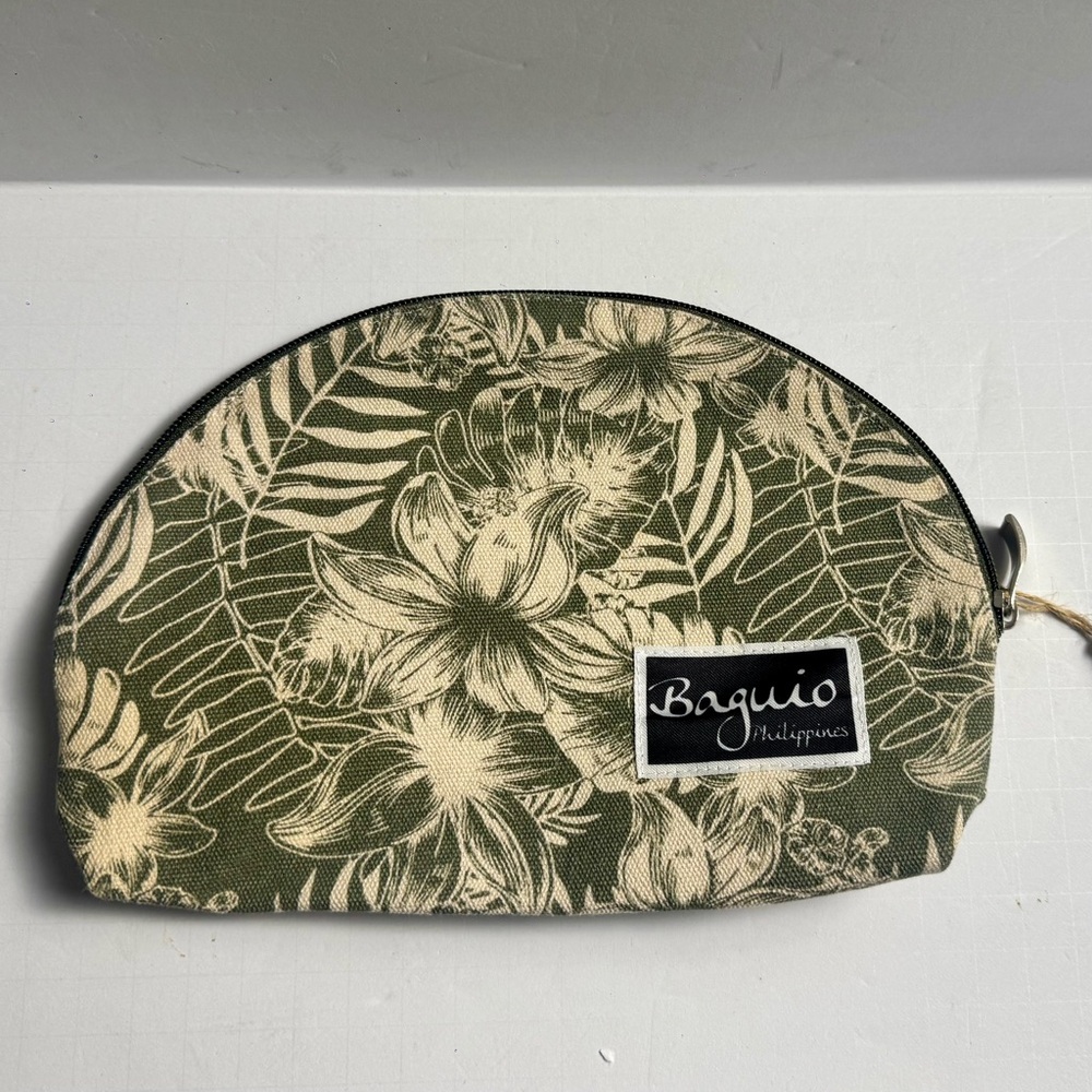 Floral Green Baguio Philippines Cosmetic  Pouch